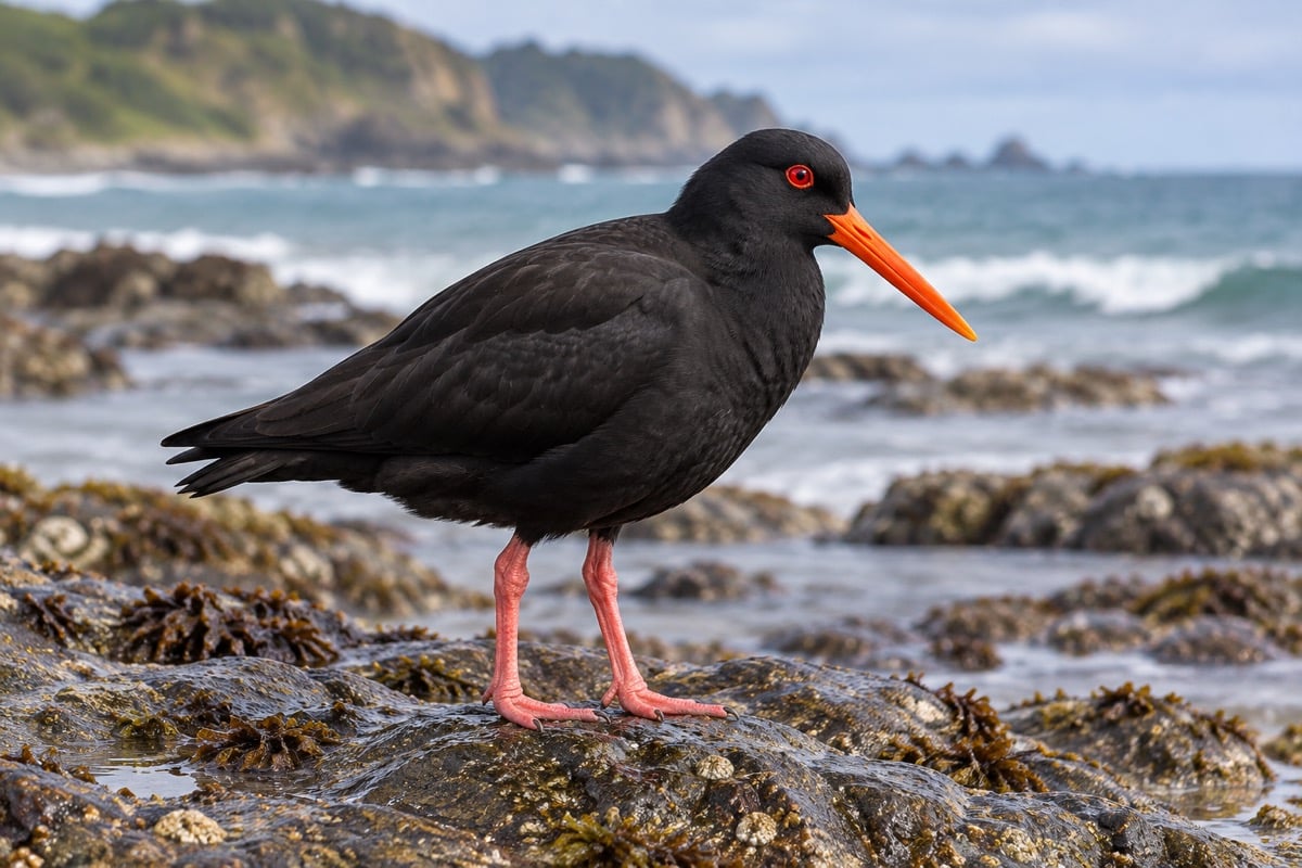 Variable Oystercatcher in its natural habitat