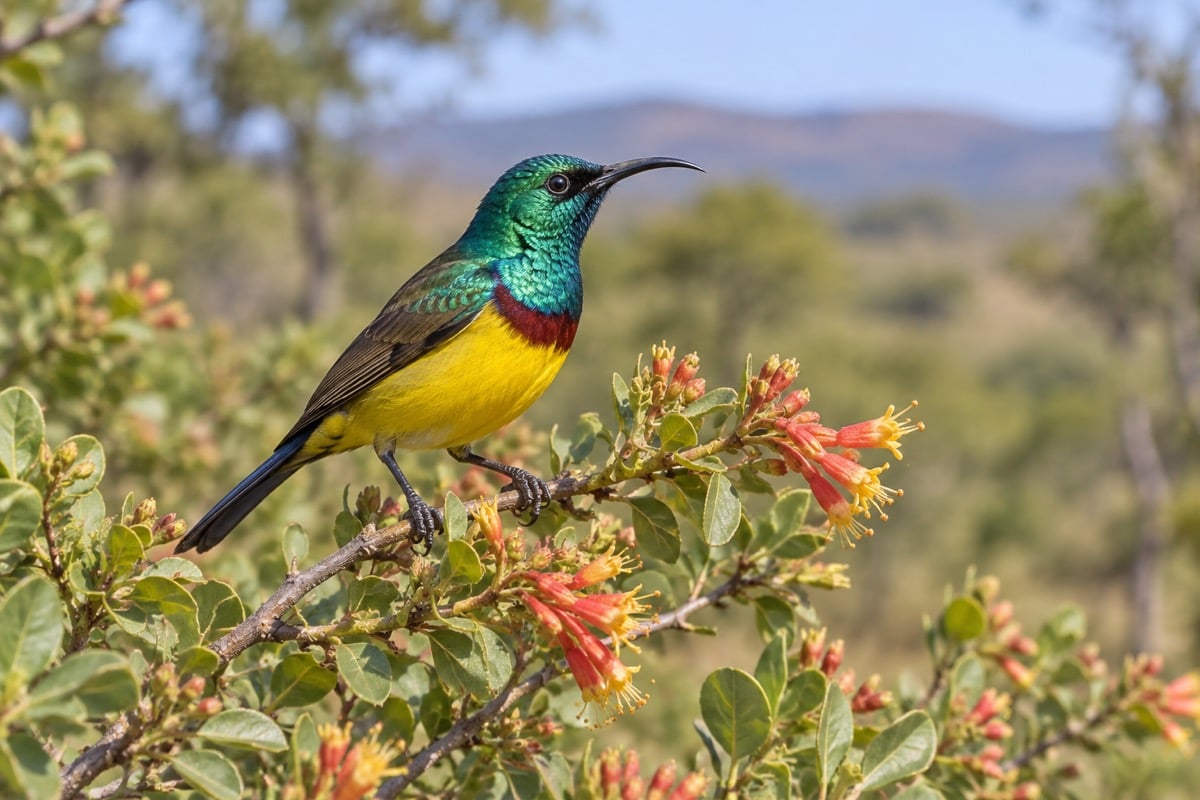 Variable Sunbird in its natural habitat