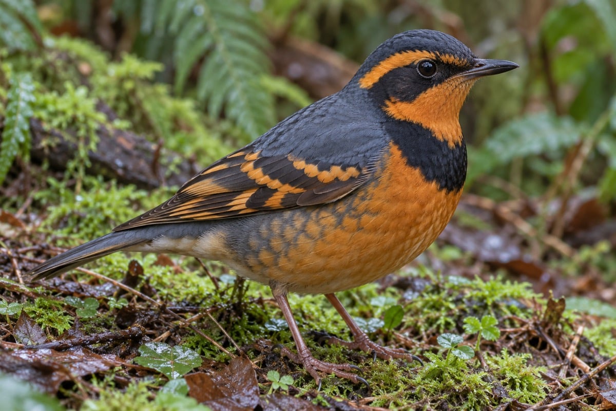Varied Thrush in its natural habitat