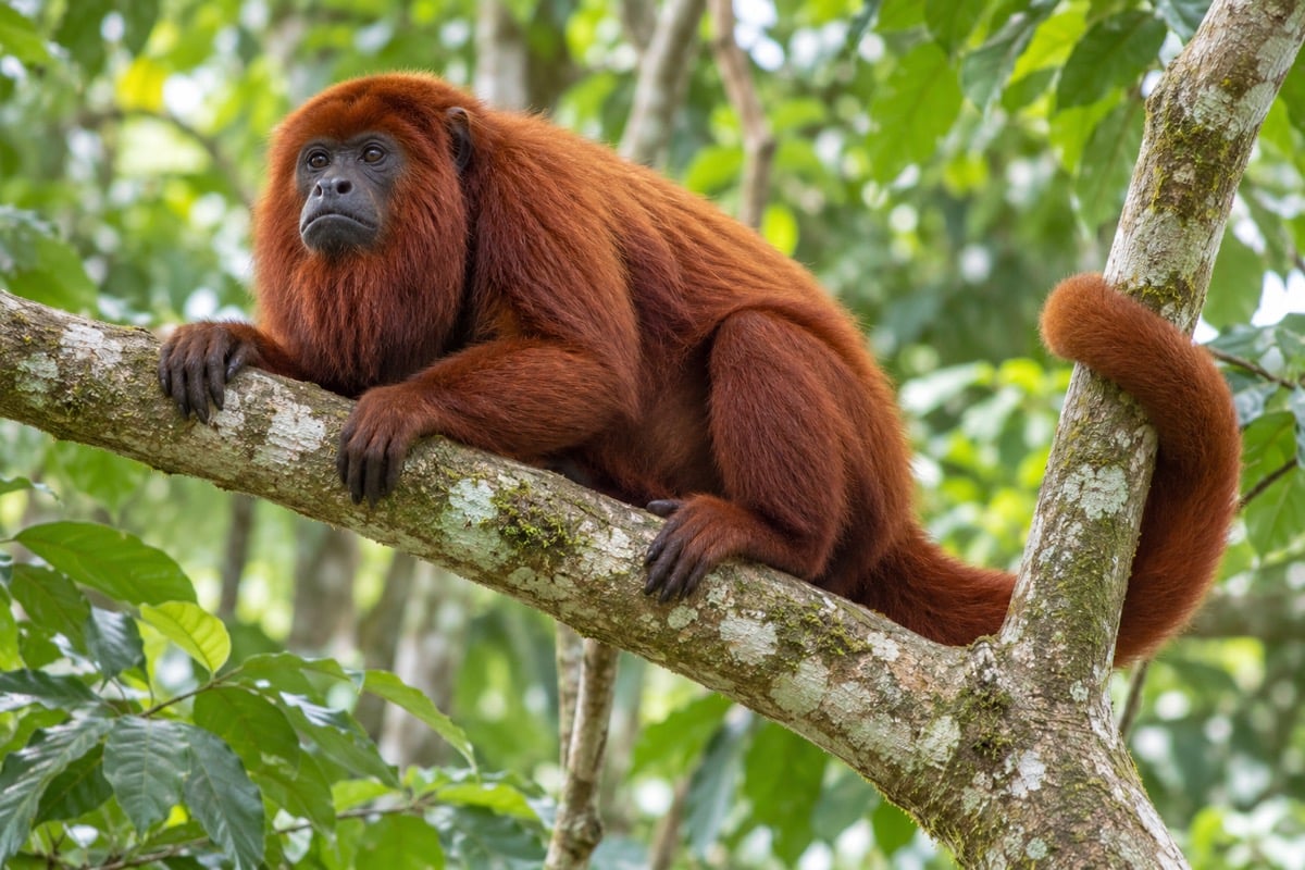 Venezuelan Red Howler in its natural habitat