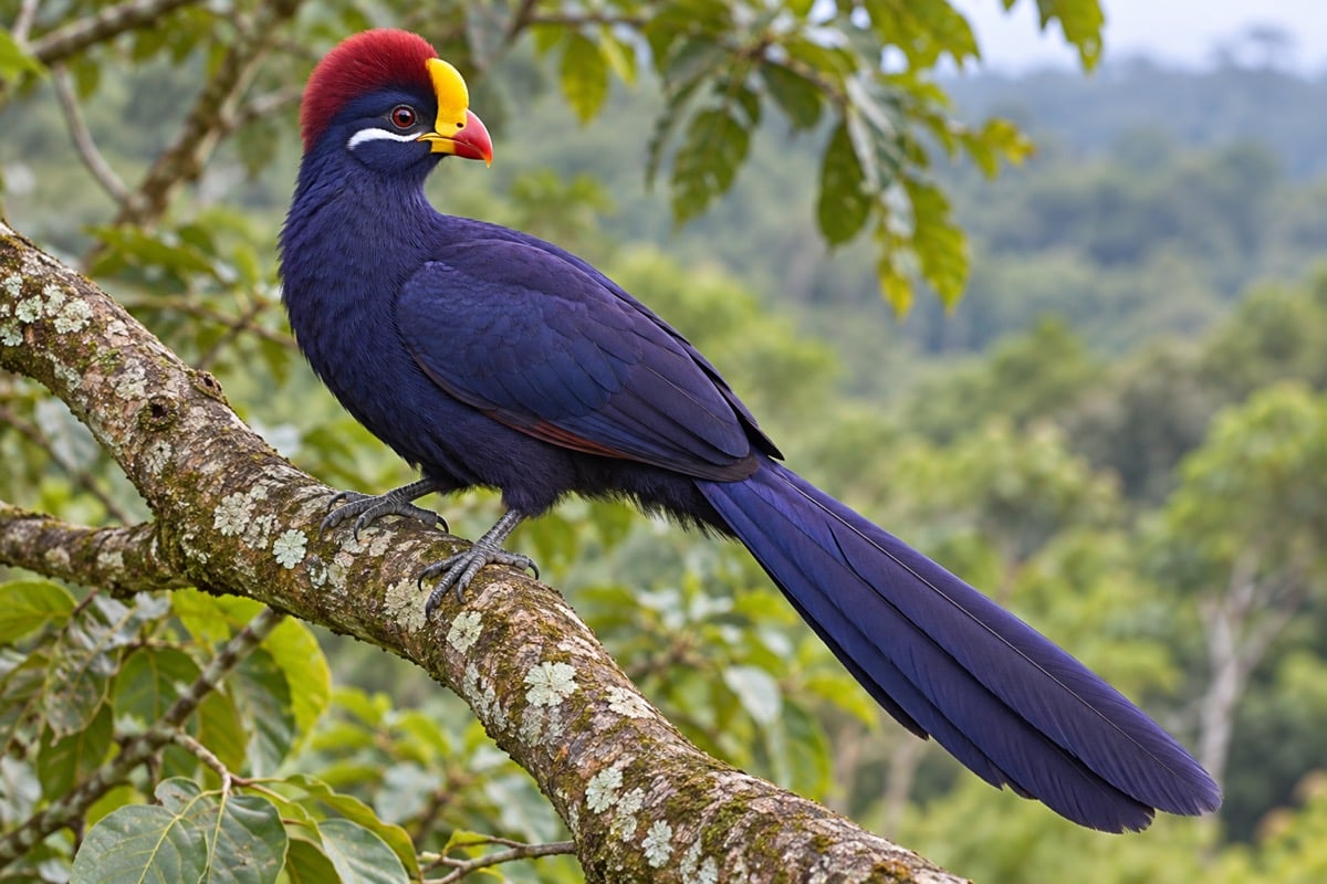 Violet Turaco in its natural habitat