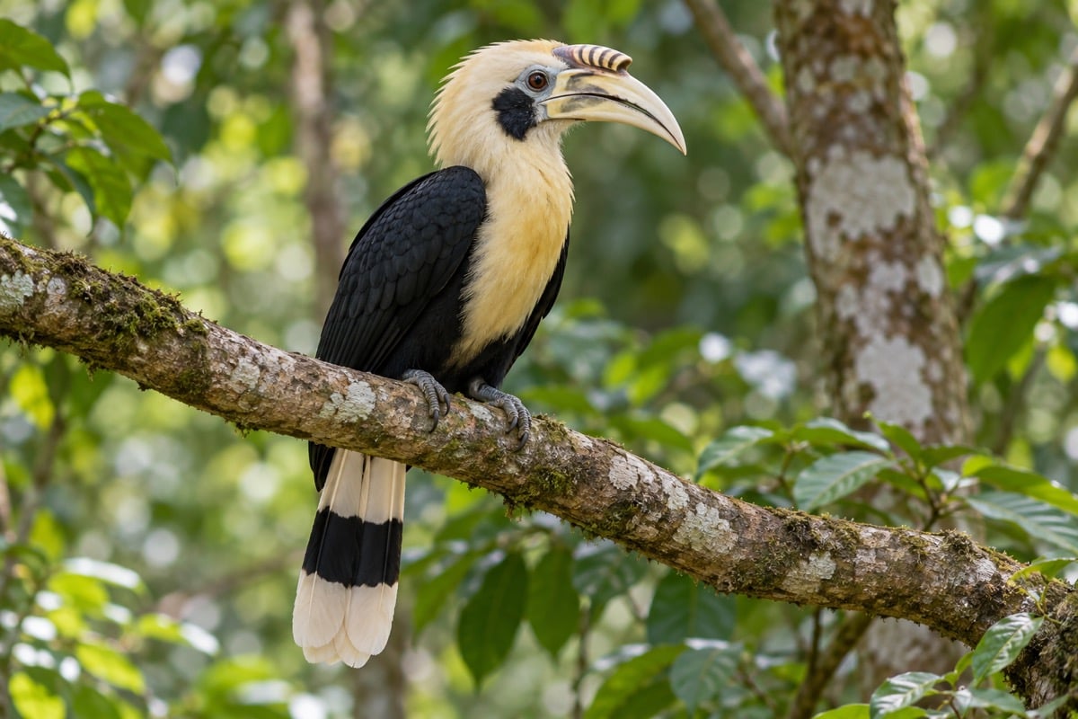 Visayan Hornbill in its natural habitat