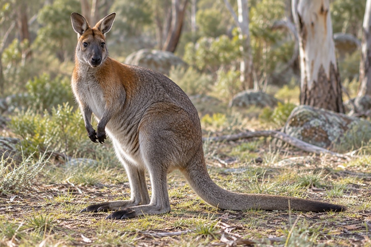 Wallaby (Red-necked Wallaby) in its natural habitat