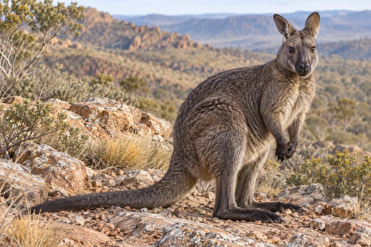 Wallaroo in its natural habitat