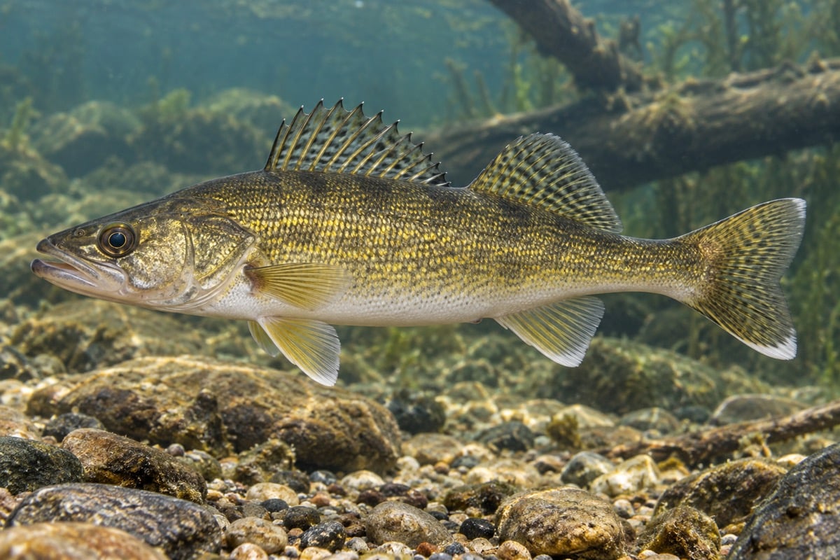 Walleye in its natural habitat