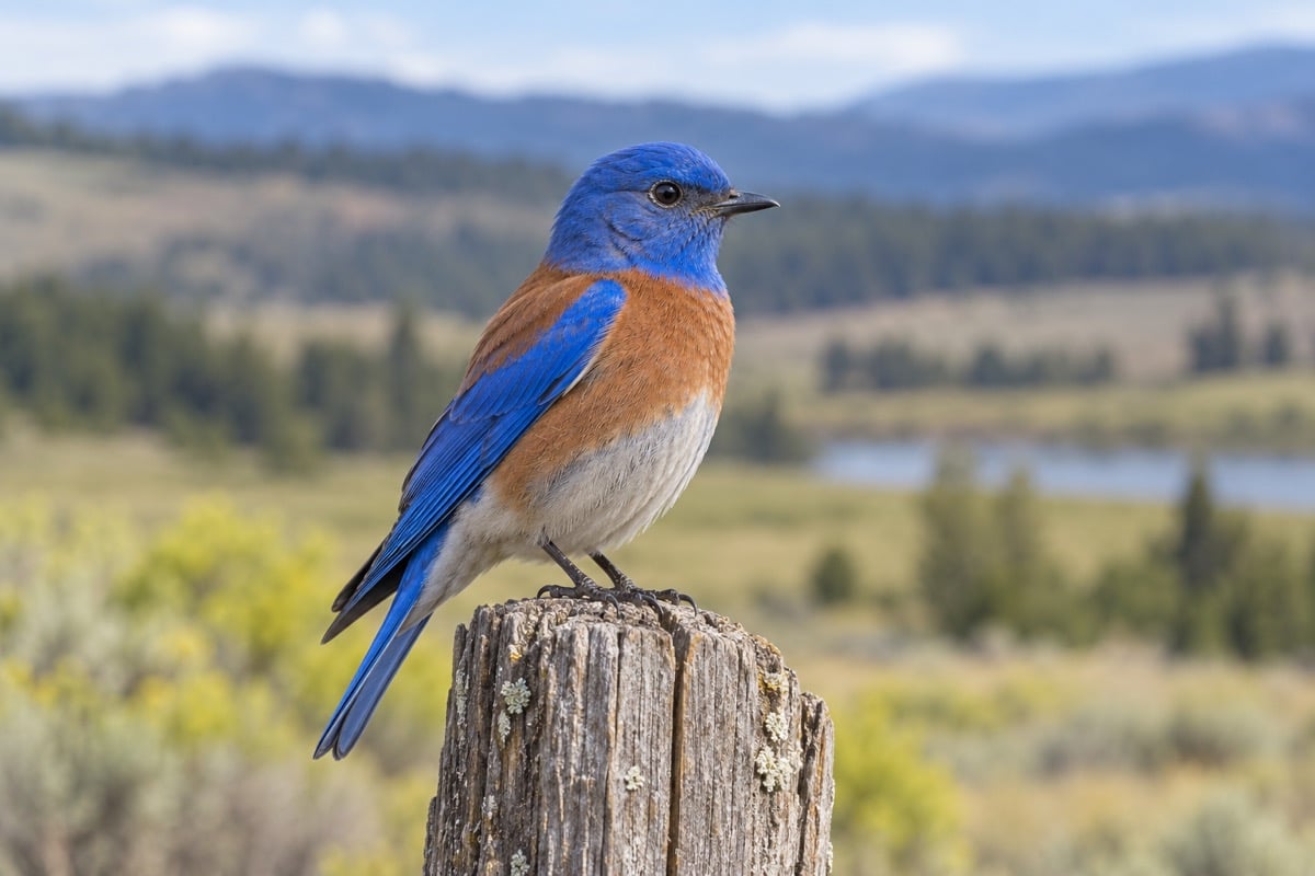 Western Bluebird in its natural habitat