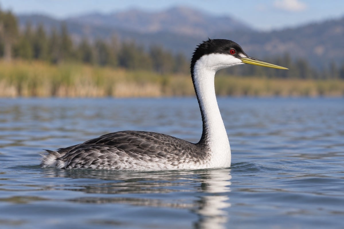 Western Grebe in its natural habitat