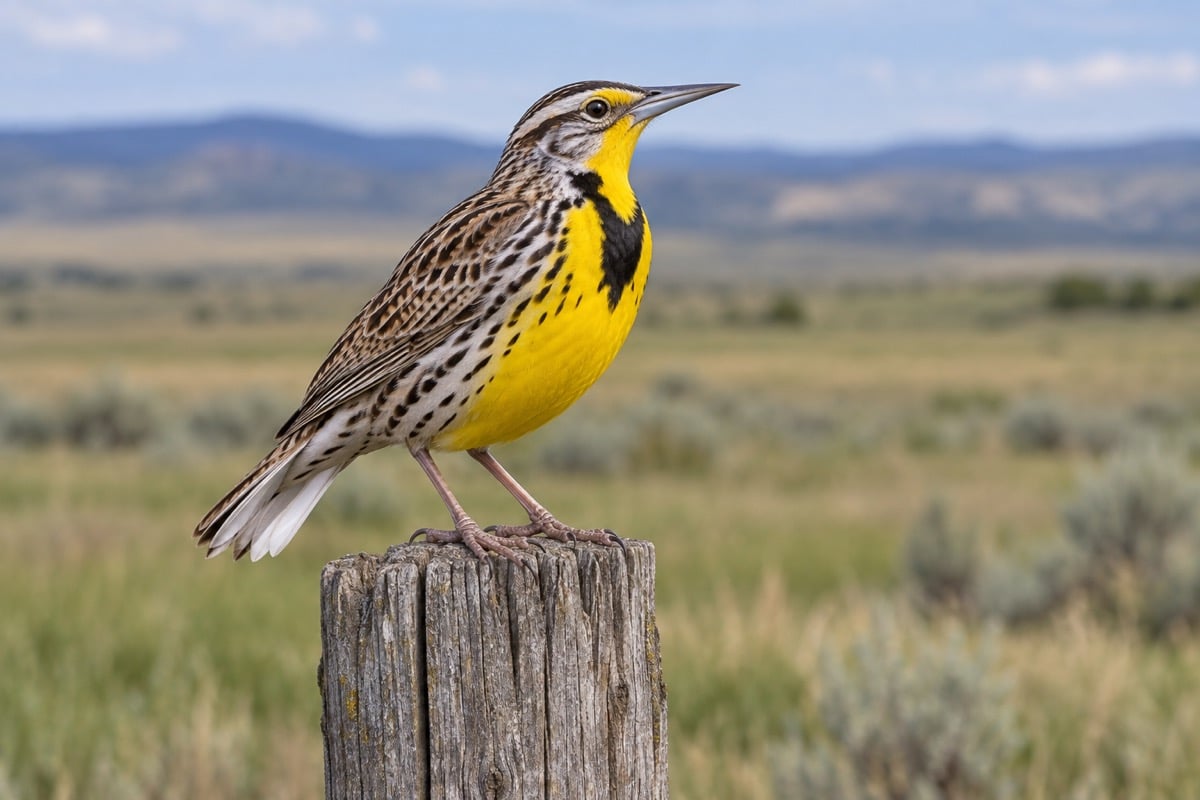 Western Meadowlark in its natural habitat