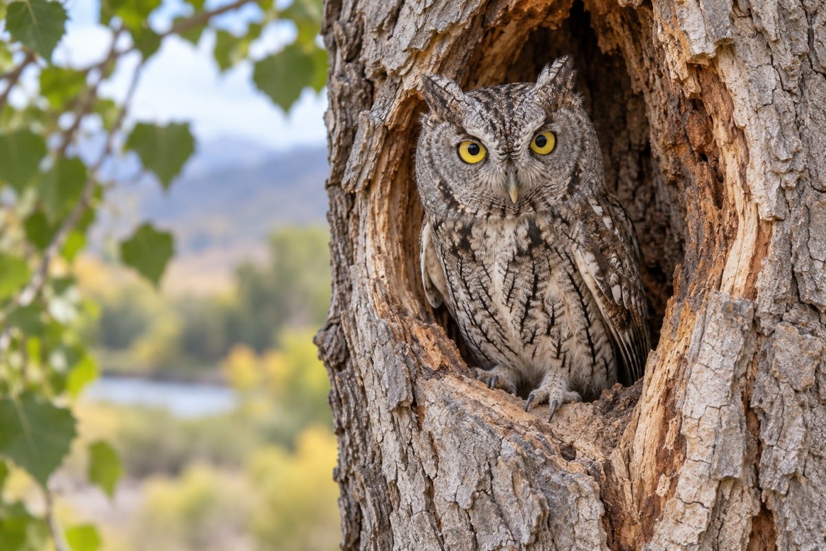 Western Screech-Owl in its natural habitat