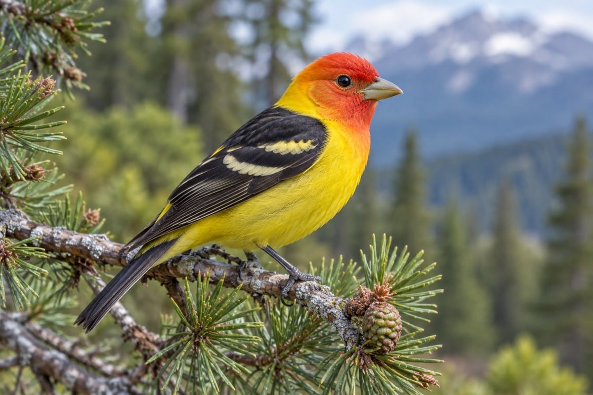 Western Tanager in its natural habitat