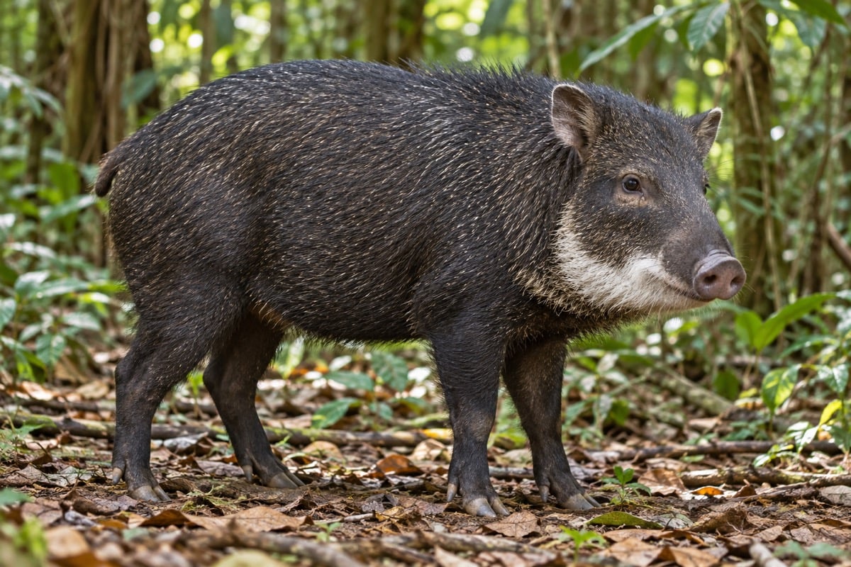 White-lipped Peccary in its natural habitat