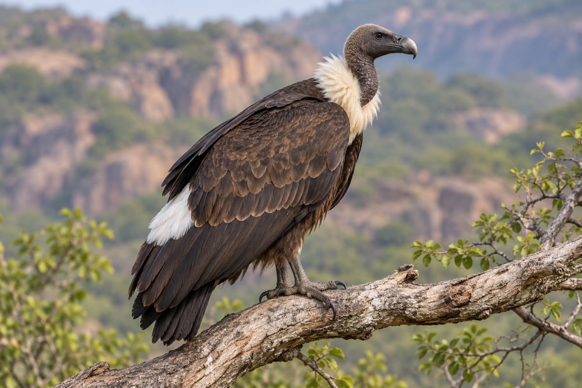 White-rumped Vulture in its natural habitat