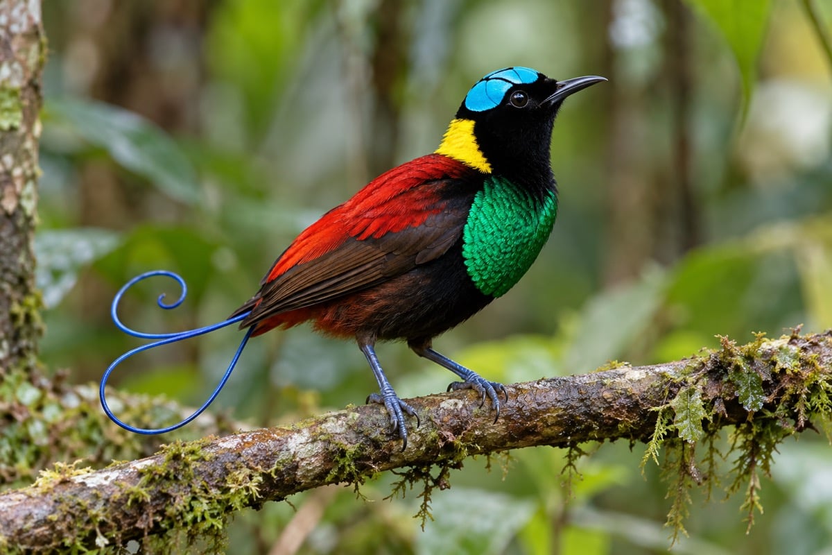 Wilson’s Bird-of-Paradise in its natural habitat