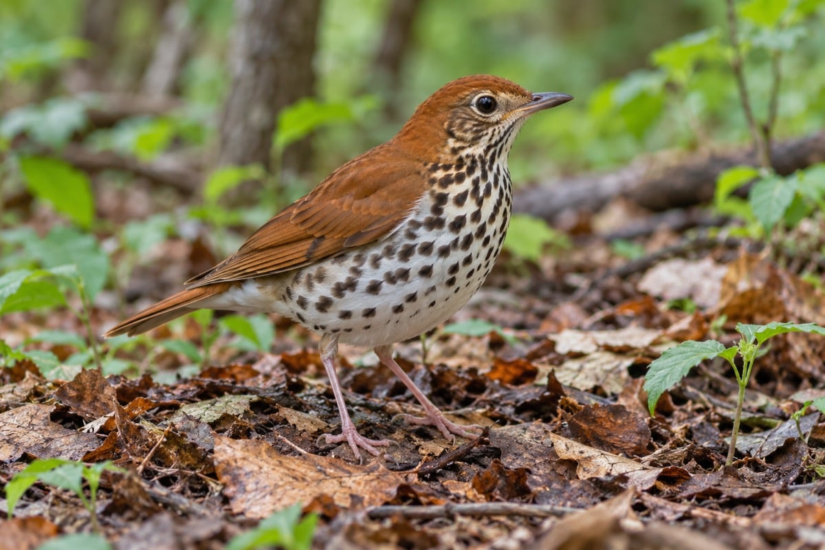 Wood Thrush in its natural habitat