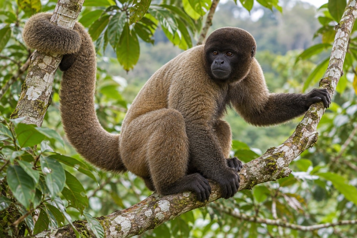 Woolly Monkey in its natural habitat