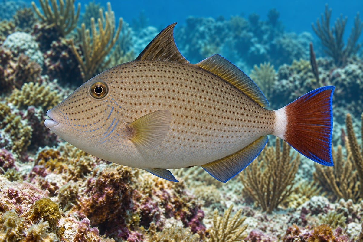 Xanthichthys ringens (Sargassum Triggerfish) in its natural habitat