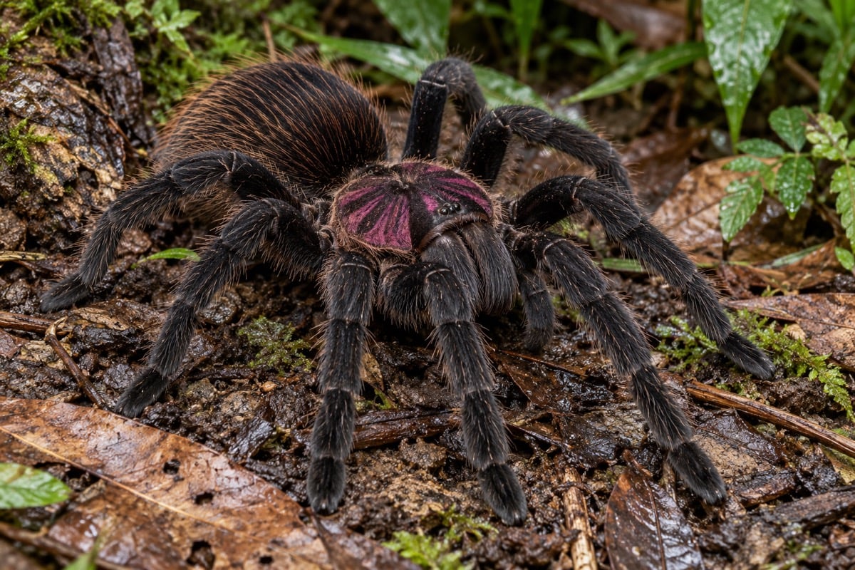 Xenesthis immanis (Colombian Lesserblack Tarantula) in its natural habitat