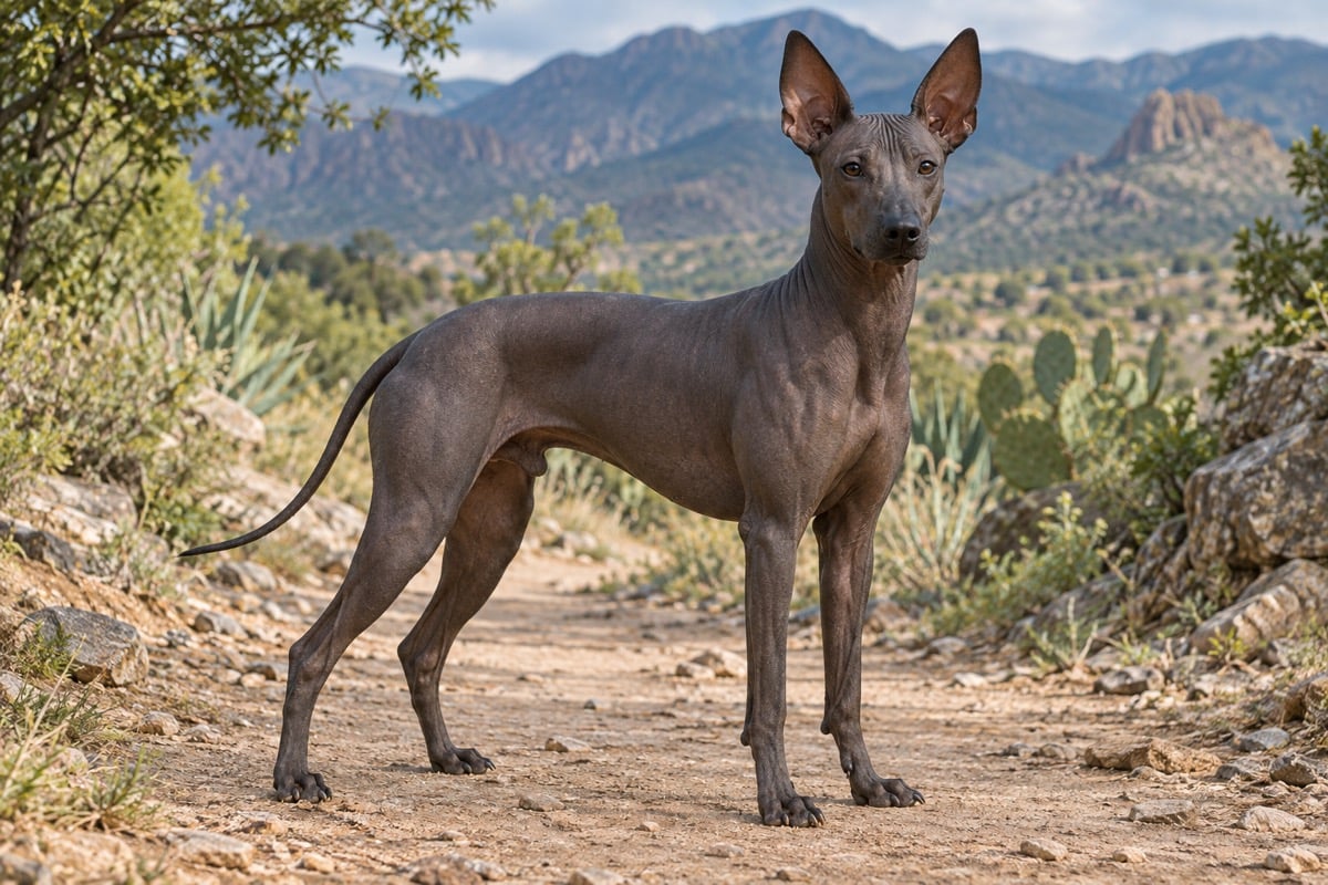 Xoloitzcuintli in its natural habitat