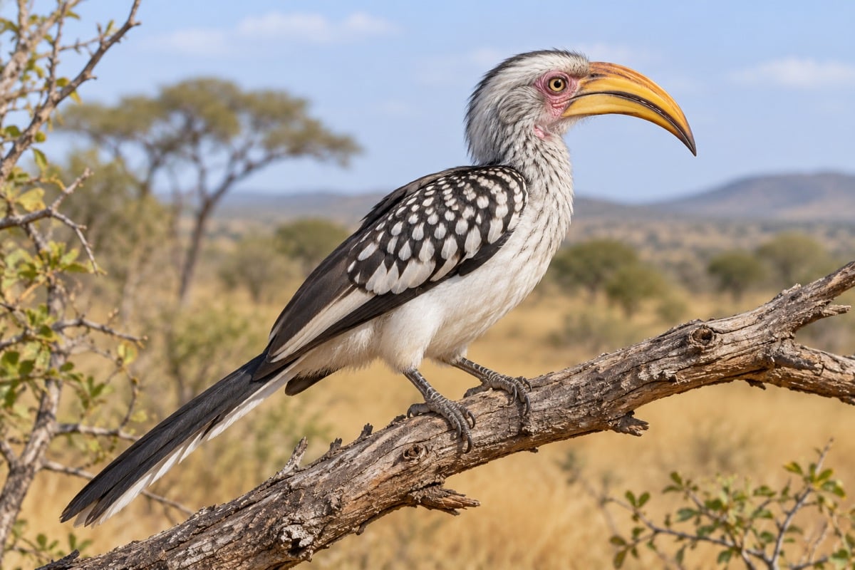 Yellow-billed Hornbill in its natural habitat