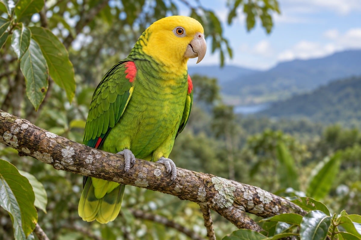 Yellow-headed Amazon in its natural habitat
