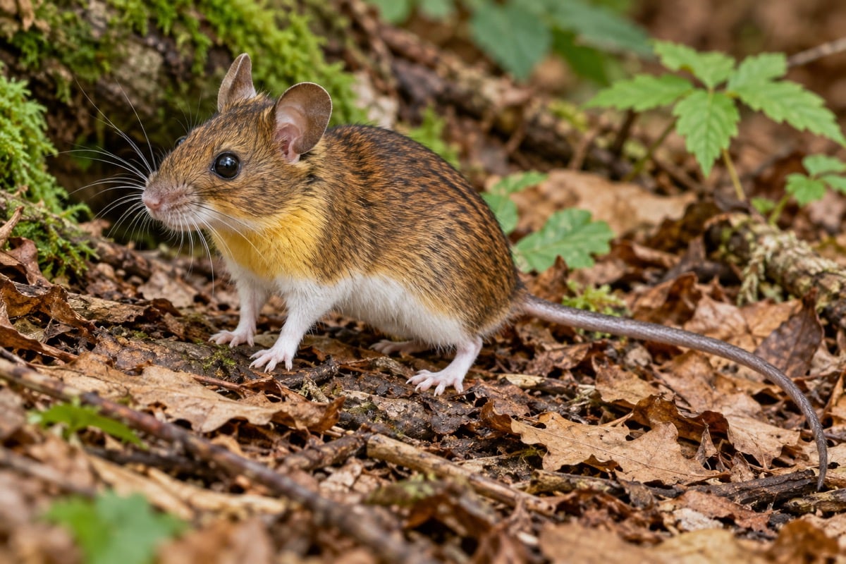 Yellow-necked Mouse in its natural habitat