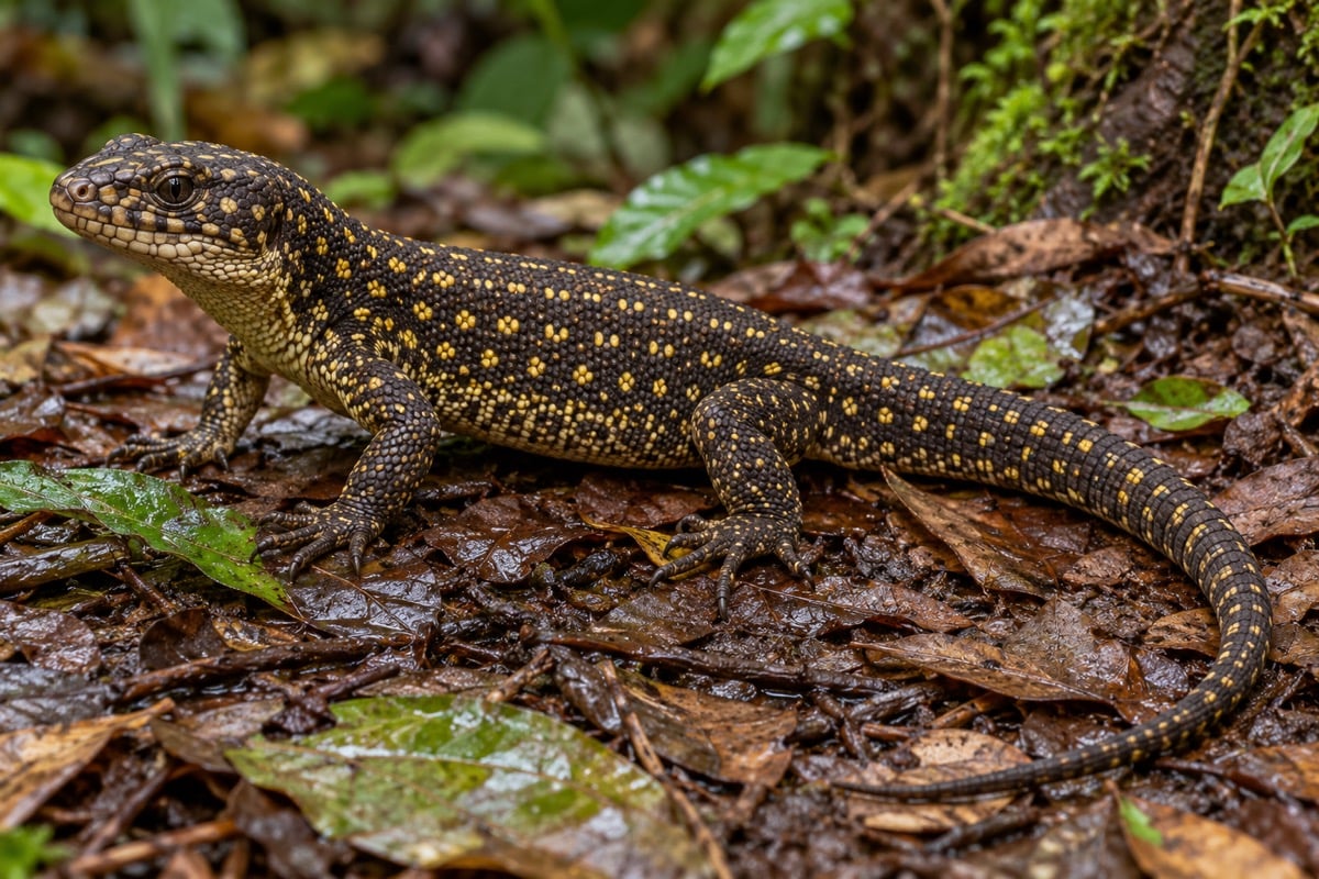 Yellow-spotted Lizard in its natural habitat
