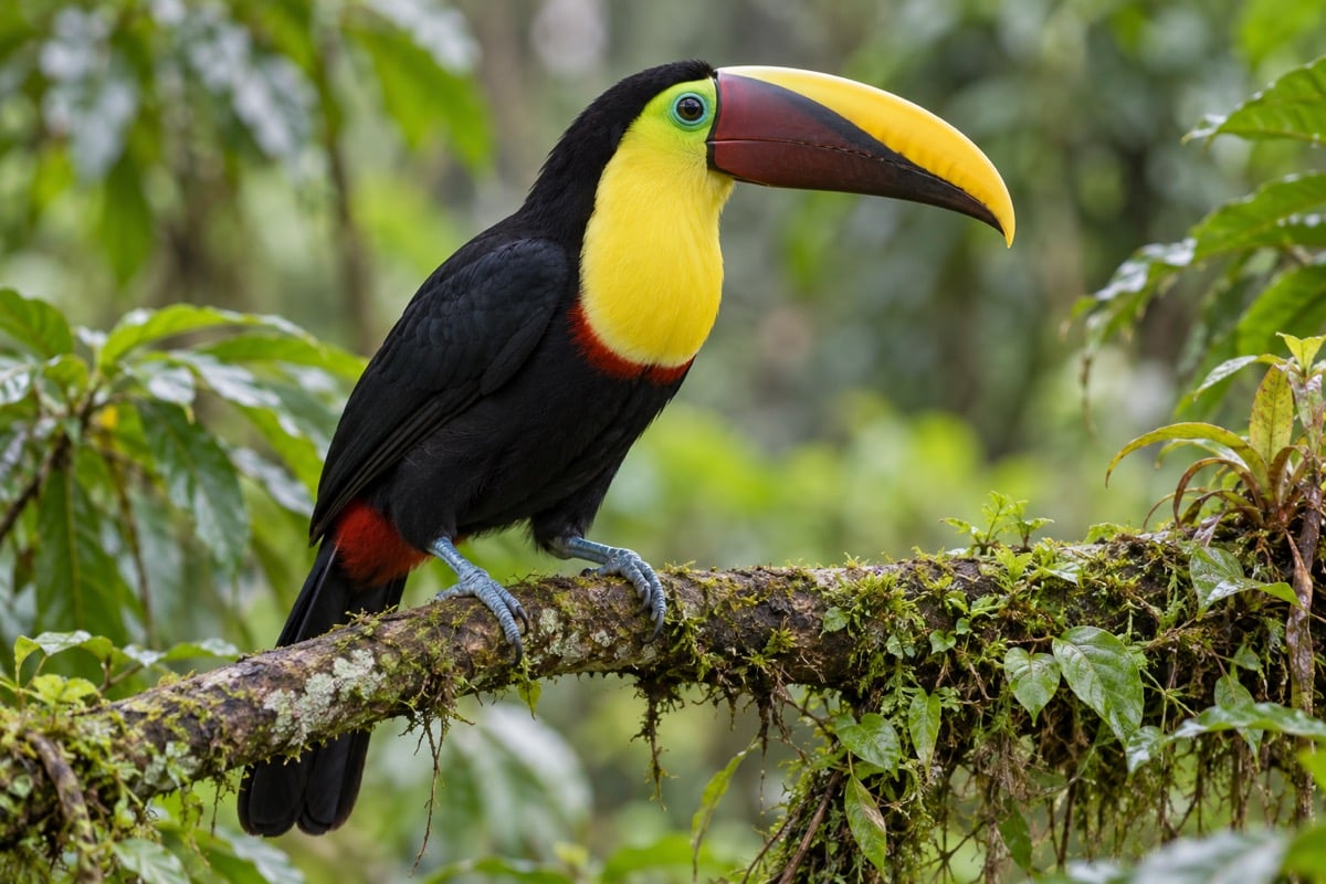 Yellow-throated Toucan in its natural habitat