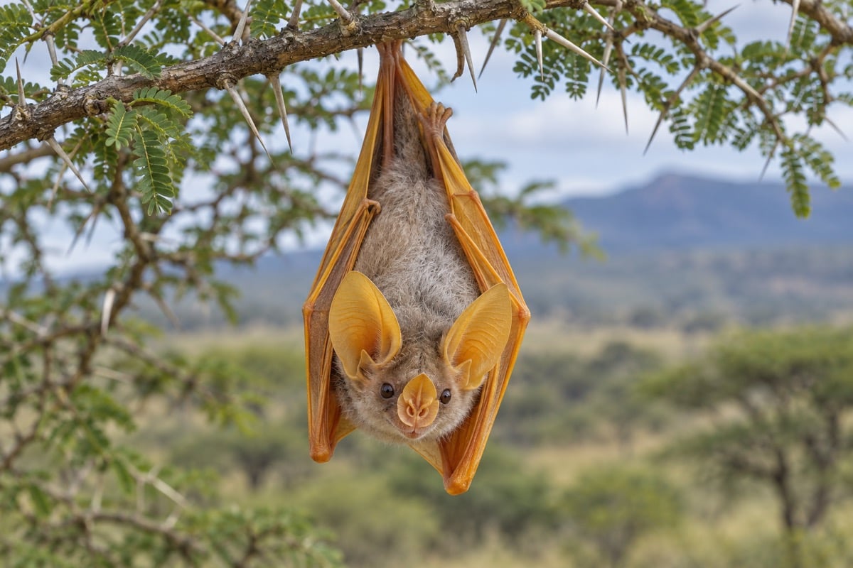 Yellow-winged Bat in its natural habitat