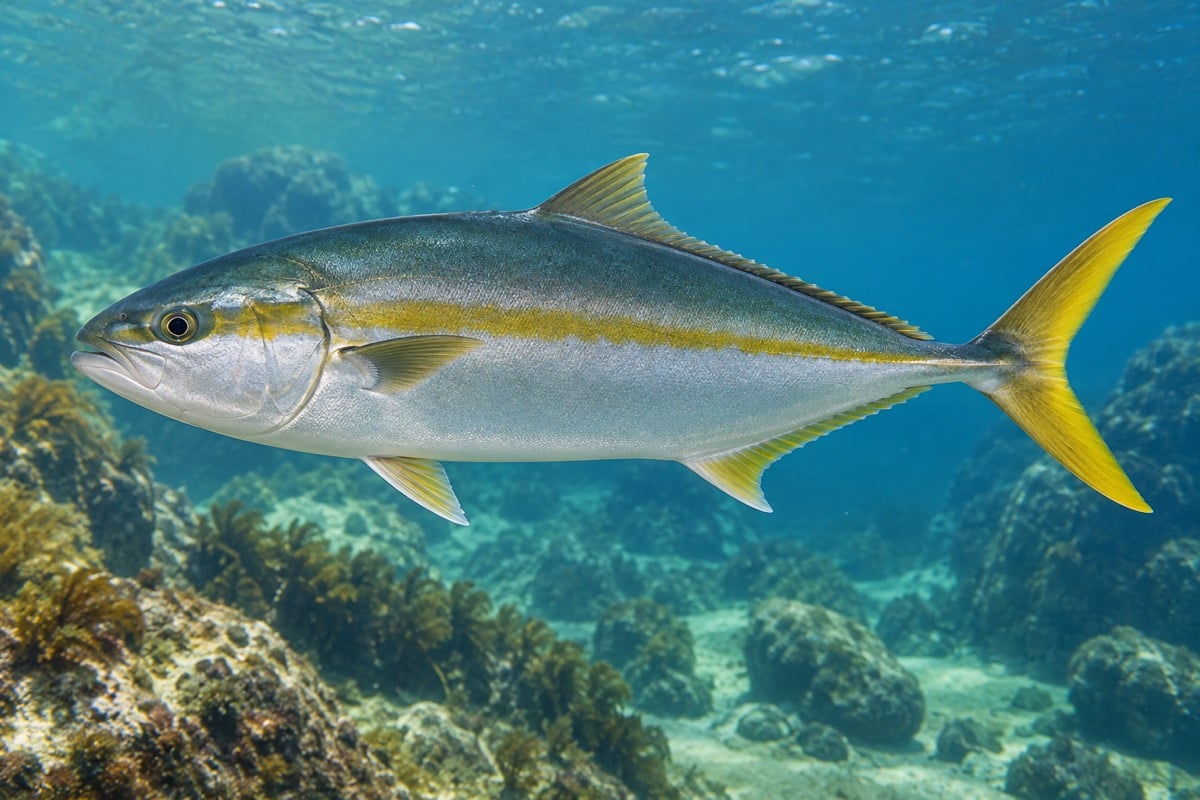 Yellowtail Amberjack in its natural habitat
