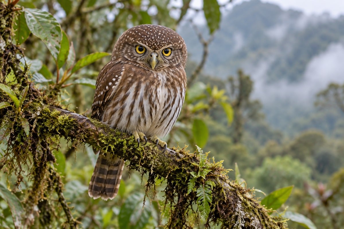 Yungas Pygmy-Owl in its natural habitat
