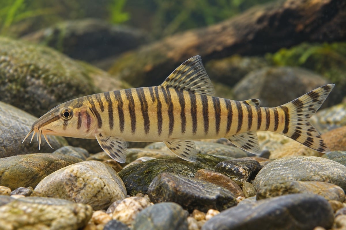 Zebra Loach in its natural habitat