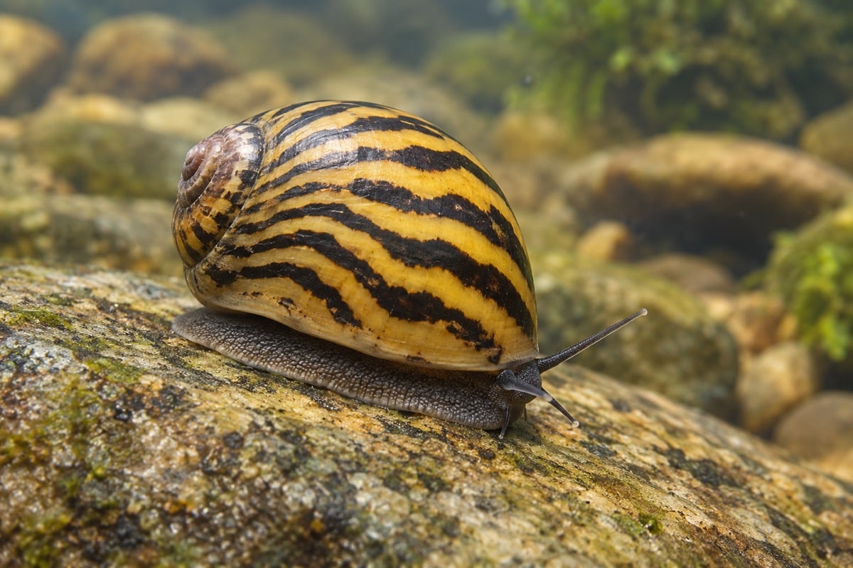 Zebra Nerite in its natural habitat
