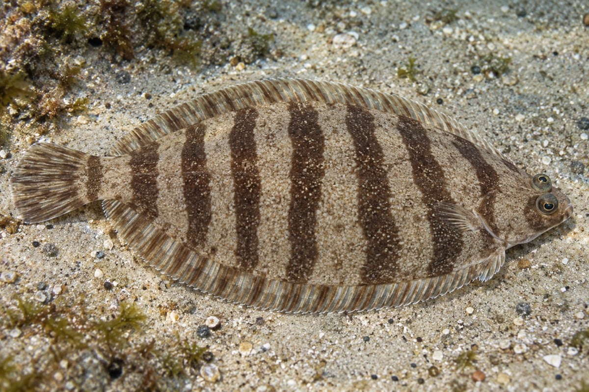 Zebra Sole in its natural habitat