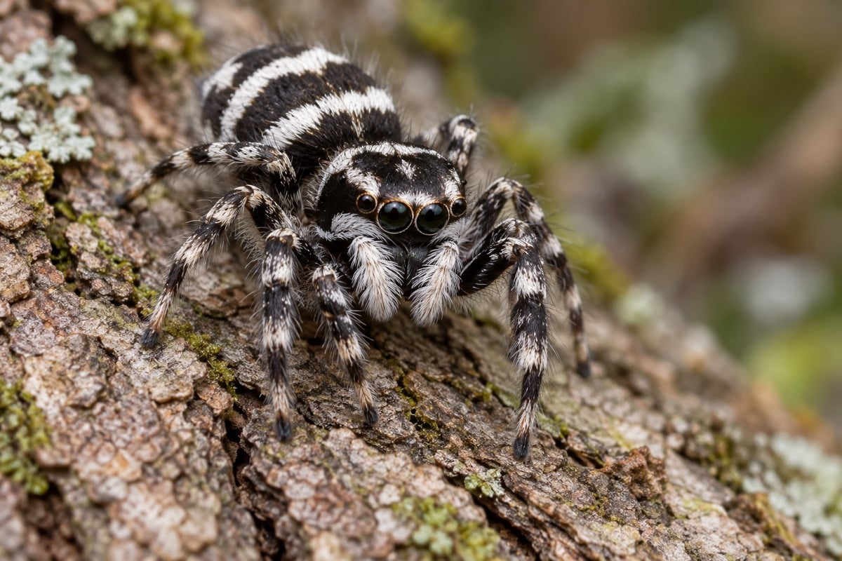 Zebra Spider in its natural habitat