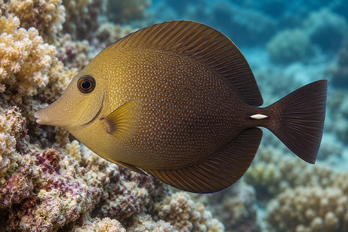 Zebrasoma scopas (Scopas Tang) in its natural habitat