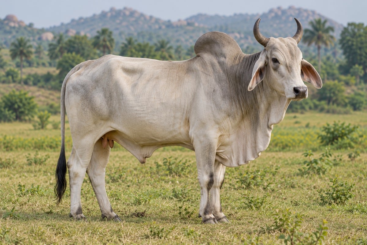 Zebu in its natural habitat