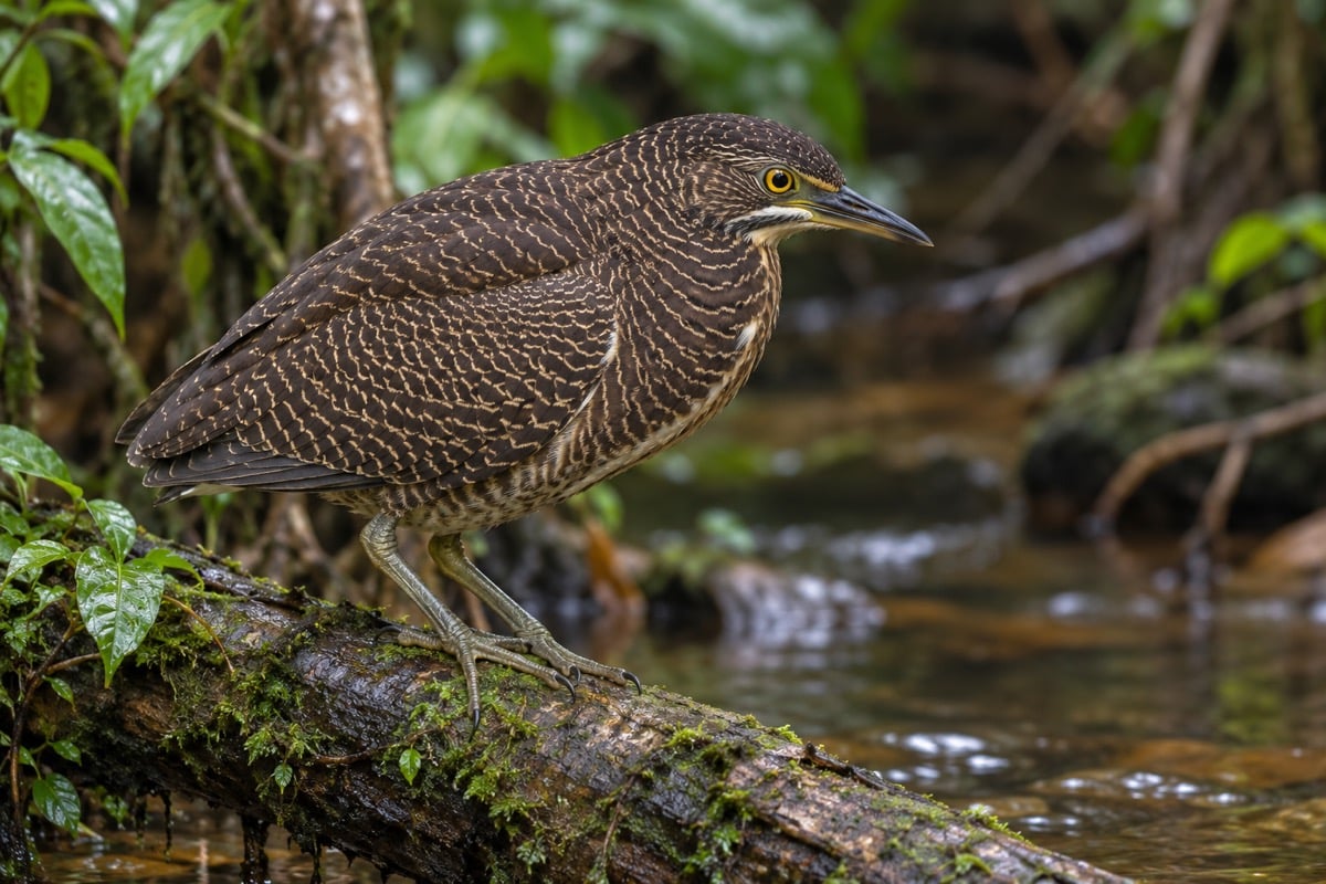 Zigzag Heron in its natural habitat