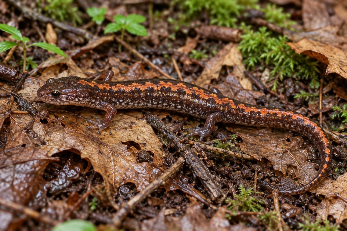 Zigzag Salamander in its natural habitat