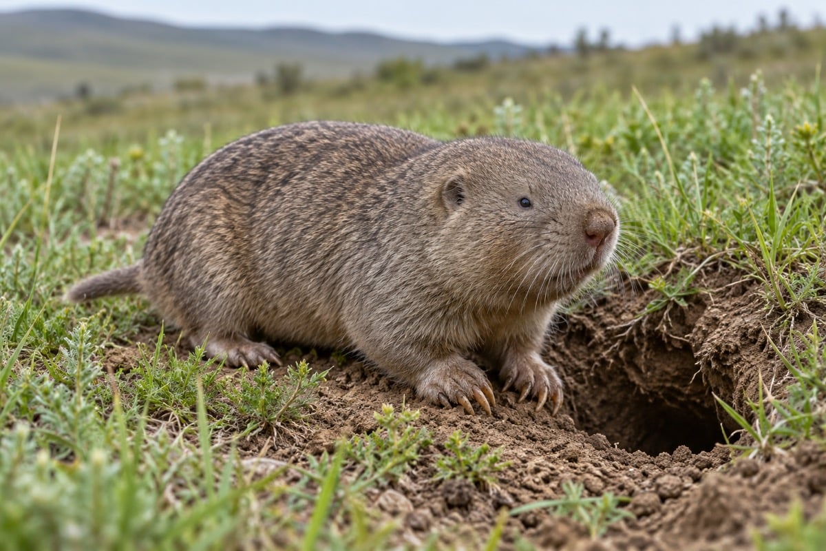 Zokor in its natural habitat