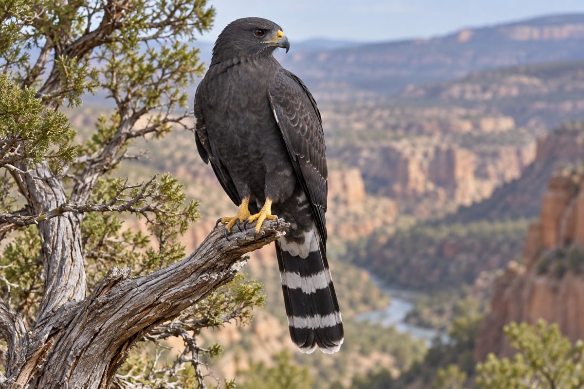 Zone-tailed Hawk in its natural habitat